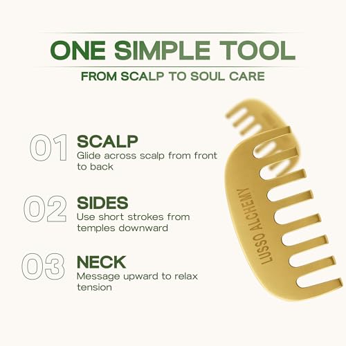 Image of Kansa Comb | Ayurvedic Bronze Scalp Massage Tool for Hair Growth & Hair Fall Control | Handcrafted for Stronger Roots & Healthy Scalp | Ayurveda Therapy