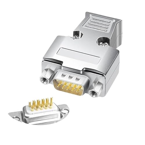 sjgqwt Pure Copper Gold-Plated VGA Soldering Head Connector 3 Rows 15 Pin HDB15 Male Female Plug Computer M>oni>tor Projector VGA Joints(Male-Solid Pin-F)