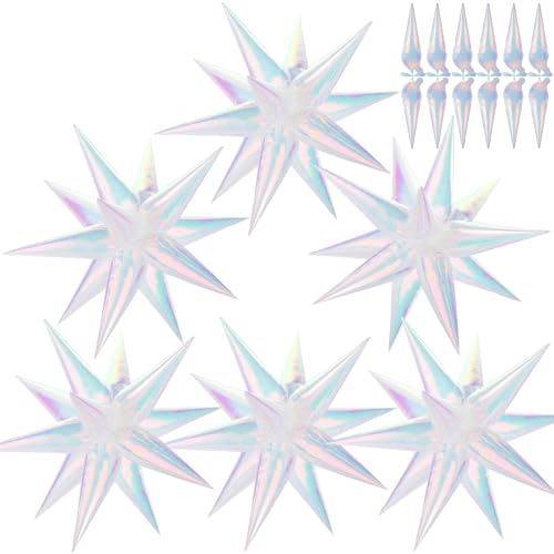 Ballon étoile irisé résistant de 66 cm pour éviter les décors dégonflés