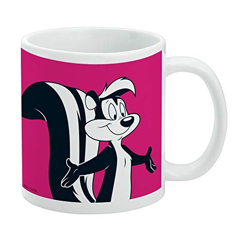 Looney Tunes Pepe Le Pew Ceramic Coffee Mug Gift Mugs for, 11oz, White