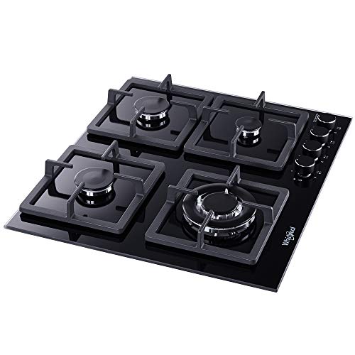 Image of Whirlpool Hob 4 Burner Auto Ignition Gas Stove (Akcg 641, Glass Gas Hob)