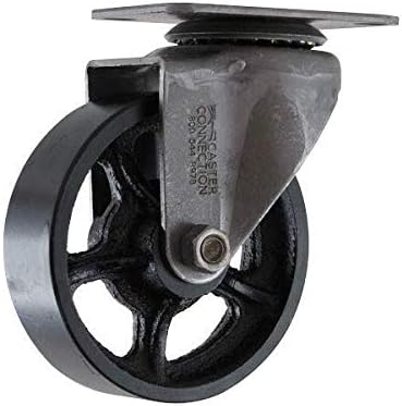 Vintage Swivel Castor with 4" Cast Iron Wheel by Ross Castors - 120kg Load Capacity