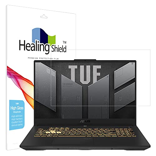 Healingshield XLV[tیtB Screen Protector Light Oleophobic High Gloss Film Compatible with ASUS TUF Gaming A17 FA707