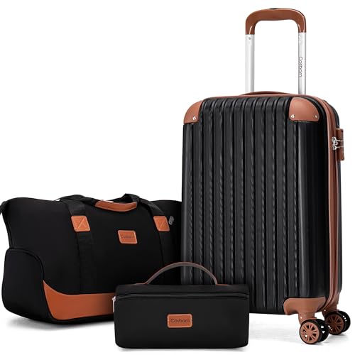 Cosbarn 3-Piece Carry-On Luggage Set (20") with TSA Lock