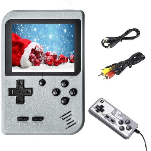 Digihan Portable Retro Gaming Console, 3.0 inch Screen, 400 Classic Games (Grey)