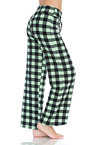Image of Leggings Depot Women's Wide Leg Drawstring Pajama Pants for Lounge, Sleep | Soft, Breathable Poly-Span, Drawstring Waist, Comfy, Casual, Yoga, Everyday
