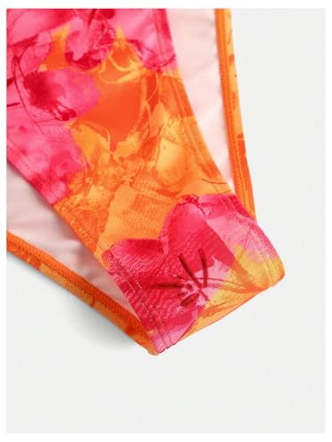 Biquíni OYOANGLE 2 Peças Estampa Floral - Top Triângulo Tanga Corda