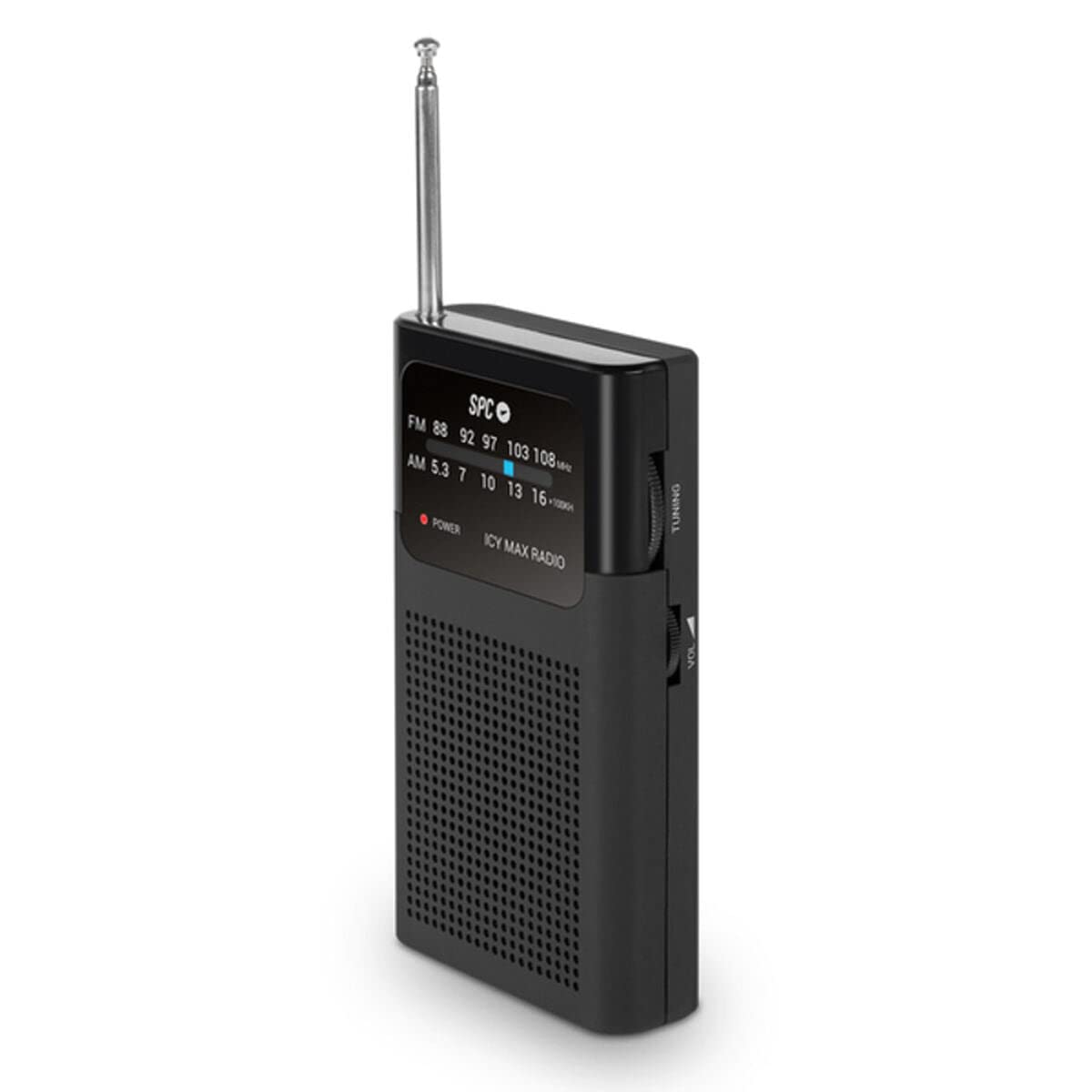 Radio Portátil SPC ICY Max/ a Pilas/ Negra