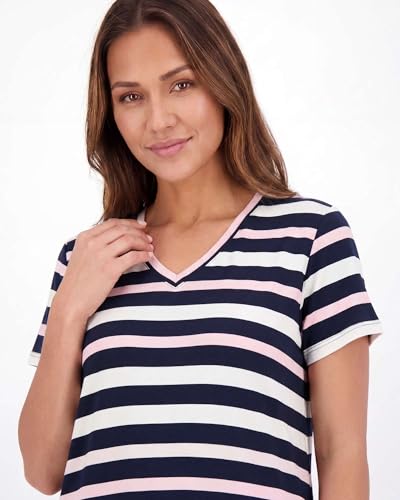 Image of Real Essentials 3 Pack: Women's Soft Maxi Long Nightshirt Short Sleeve Soft Nightgown Sleep Dress (Available in Plus Size)