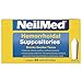 NeilMed Hemorrhoidal Suppositories, Shrinks Swollen Tissue, Relief from Burning, Itching and Discomfort of Hemorrhoids, 24 Count