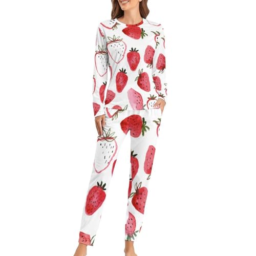 Pyjama femme contre les nuits fraîches ensemble manches longues pantalon coton doux