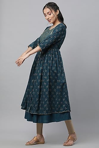 Image of Aurelia Women's Cotton Regular Fit Casual Kurta