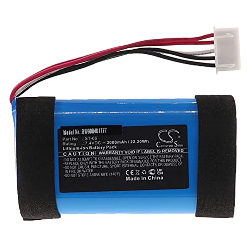 vhbw Batería Compatible con Sony SRS-XB33, SRS-XB31 Altavoces, Cajas acústicas (3000 mAh, 7,4 V, Li-Ion)