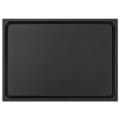 Muvell stabiles Schneidebrett Kunststoff | Schwarz, 45x30x2 cm | Spülmaschinenfest, EXTRA dick, messerschonend | Farben & Größen auswählbar | BBQ & Bar Küchenbrett | Schneidbrett mit Saftrille