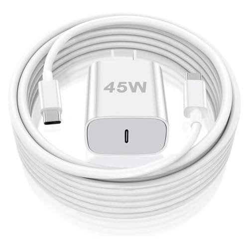 Bayznqiu iPhone 16 Pro Max Charger Fast Charging, 45W Super Fast Charger Block with 6ft Type C Charging Cable Cord for iPhone16/16 Pro/16 Pro Max/16 Plus/15/15 Pro Max/15 Pro/Plus/Galaxy S25 White