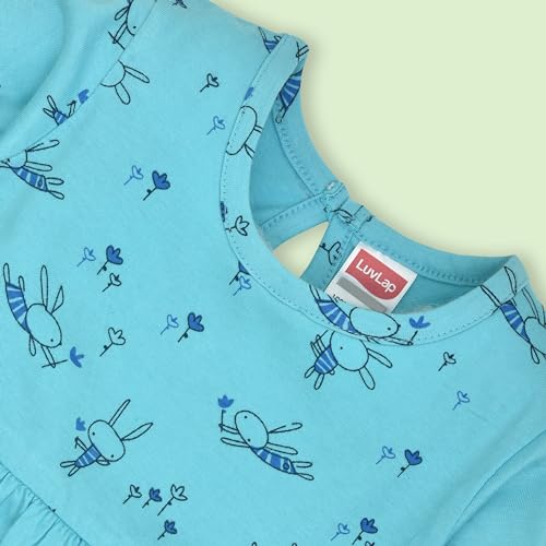 Image of LuvLap Baby Girls 100% Cotton Full Sleeve Girl Frock, Pack of 02