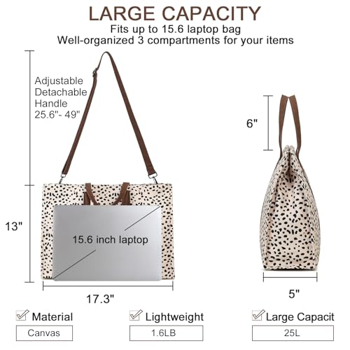 image for BTOOP Tote Bag for Women Work Teacher Tote Bag 15.6 inch Laptop Should