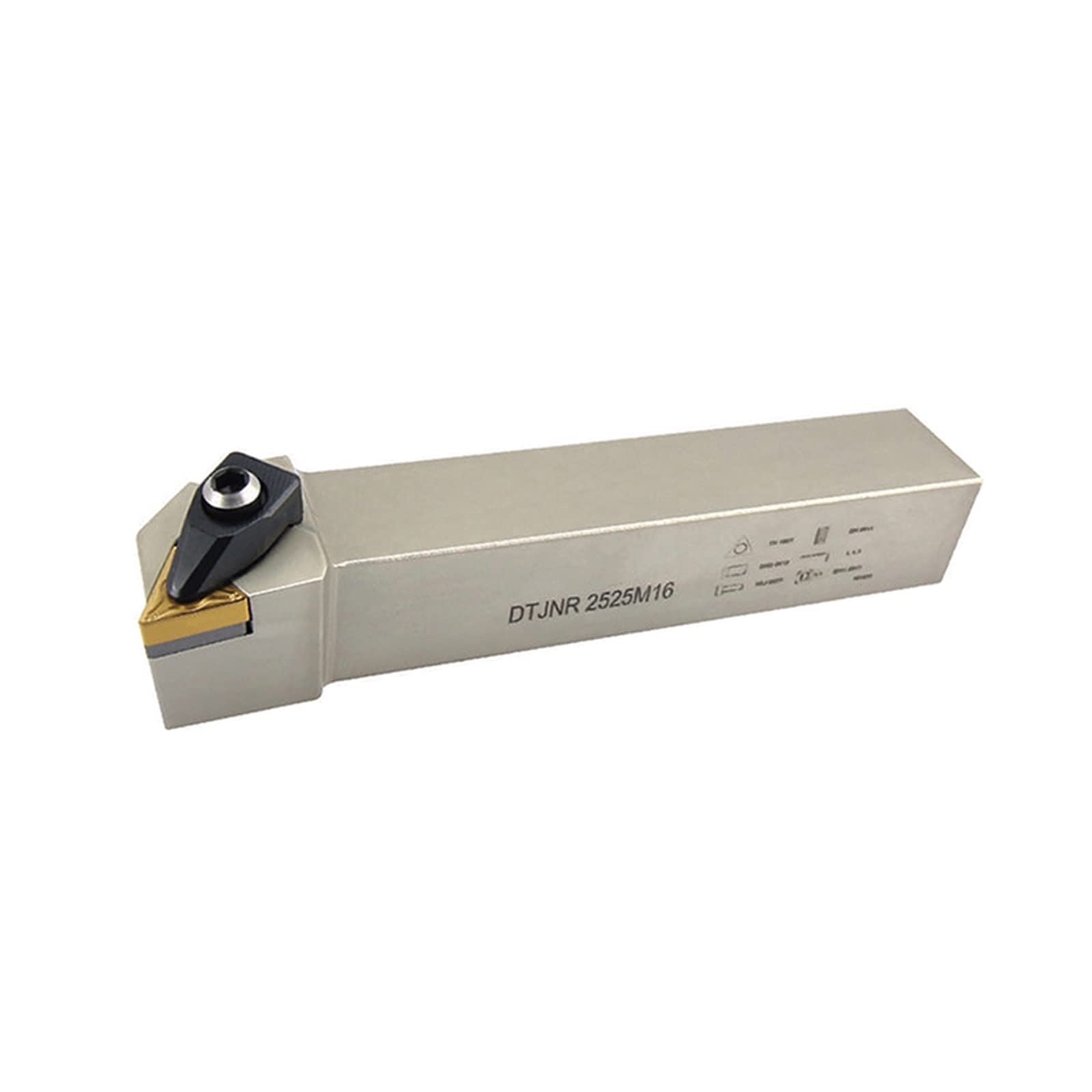 1pcs Lathe Boring Bar Turning Tool Holder, DTJNR DTJNL 1616H16 2020K16 DTJNR2525M16 External Turning Tool Holder Lathe Tool Holder CNC Lathe Tools (Size : DTJNR2020K16-Right)