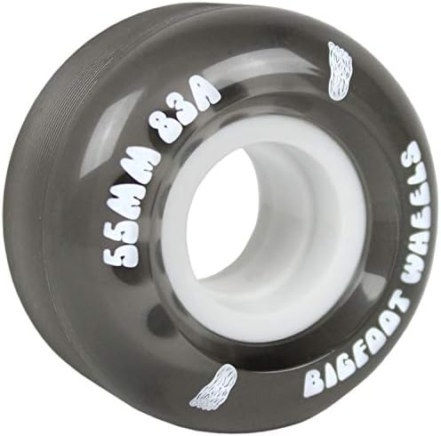 Bigfoot Wheels Skateboard Wheels 53mm 83A Soft Cruiser Filmer Wheels Black (Set of 4)