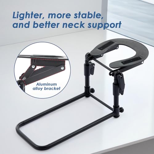 Almohada para tumbarse boca abajo ajustable 180 grados azul con soporte 5