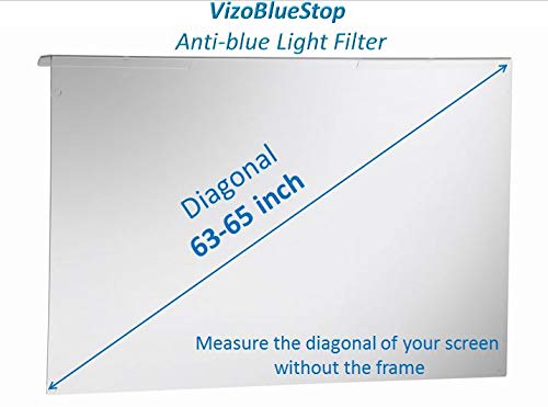 63-65 inch Anti-Blue Light TV Filter. Blue Light TV Screen Protector Panel (57.3 x 32.5 inch). Blocks Blue Light 380 to 495 nm. Fits LCD, LED, 4K OLED & QLED HDTV Displays