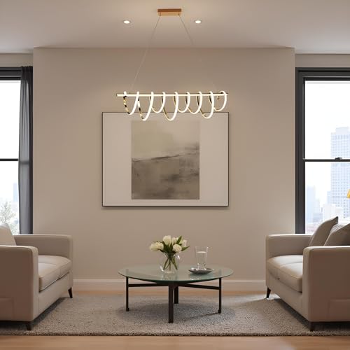 Image of LED Chandelier for Dining Table, Height-Adjustable Hanging Lamp for Breakfast Table, Hanging Light for Home Decoration (CH45)