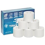 TS TAKE SPORT - Tape sportivo, Nastro fasciature, Nastro Sportivo, Sport Tape, Tape dita crossfit, Nastro bendaggi sportivi, Nastro per caviglie, Tape sportivo 6 rotoli 5cm x10m, Non elastico