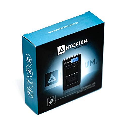 kit Carregador Duplo Antorium +2x baterias LP-E12 Canon M50 M100 M10 M2