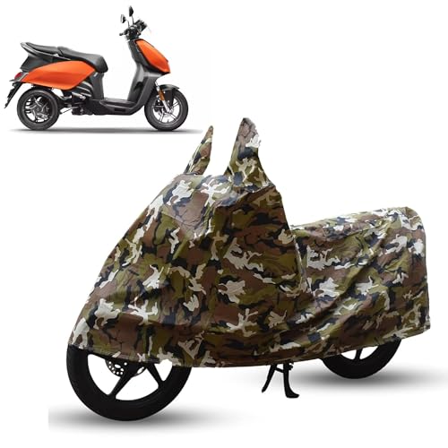 Image of Sulfar Bike Cover for Hero Vida VX1 (EV) (Electric Scooter) | Waterproof, Dustproof & UV Protected | All Weather Two Wheeler Cover (Army Green) New 2026 Variants