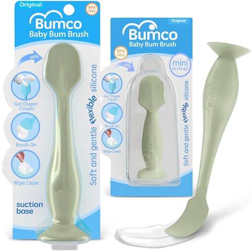 Image of Bumco Baby Bum Brush + Travel Diaper Cream Spatula Set (Sage Green)