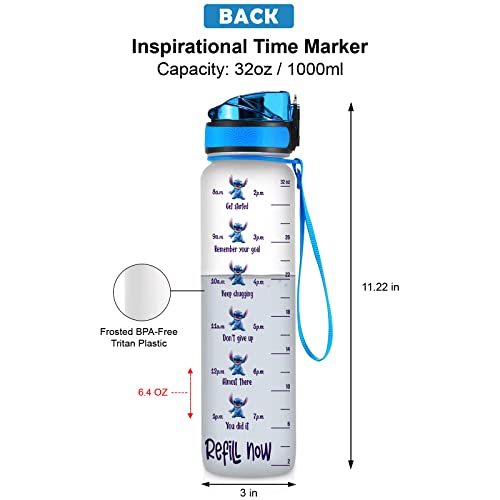 34Hd 32 Oz Water Track Bottle, Just A Girl Who Loves Bottle With Time Marker, Cute Water Bottles, Motivational Insulated Water Bottle, Family Gifts #TOP3