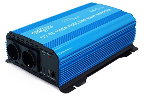 Convertisseur PUR SINUS 12V 220V 1000 watts de dernière génération US-TRONIC® ::::: Meilleur rapport qualité-prix de sa catégorie ::::: Délivre un courant en 220 volts d’une pureté parfaite ::::: Rendement élevé, faible consommation à vide ::::: Garantissez à vos appareils un fonctionnement optimal + une protection absolue ::::: Livraison gratuite en 24H avec Amazon Premium.