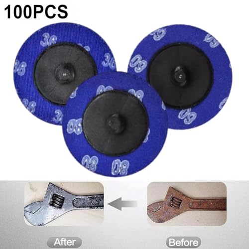 Lot de 100 disques de ponçage en tissu polyester robuste grain 60