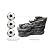 YZM 36.61" L Cascading Outdoor Water Fountain with LED Lights 5-Tier Resin Rock Waterfall Fountain for Garden, Patio, Yard or Indoor Decor