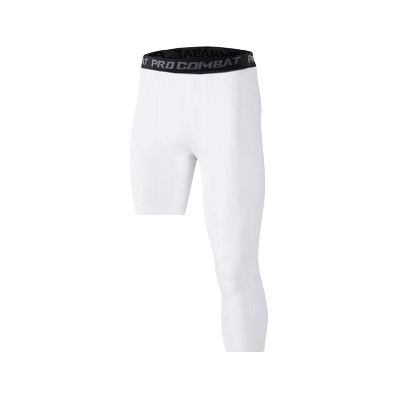 nivaa Mens Athletic Pants Workout Leggings for Basketball Training Fitness S White Left Long-picture-15