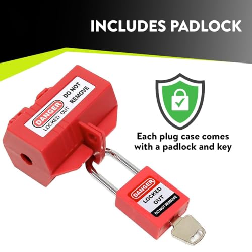 Couvercle de serrure électrique rouge A pour bloquer vos prises - 4