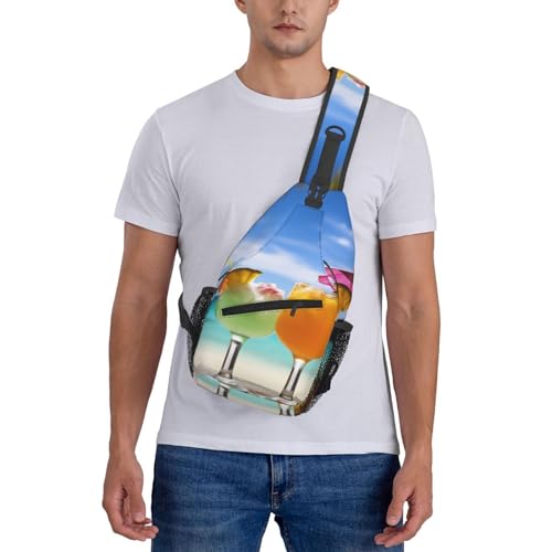 Bolso cruzado diagonal para hombre negro miniatura 7