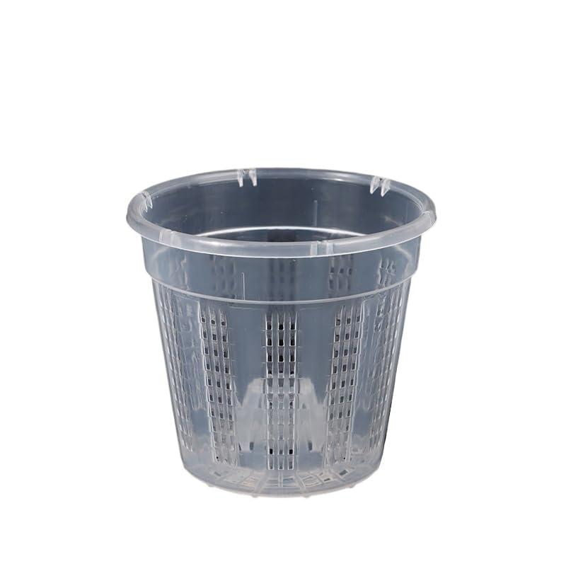 Tefexer 1 maceta de drenaje para el hogar, maceta de jardín con agujeros, cestas transparentes para orquídeas de plástico transpirable, accesorios para macetas