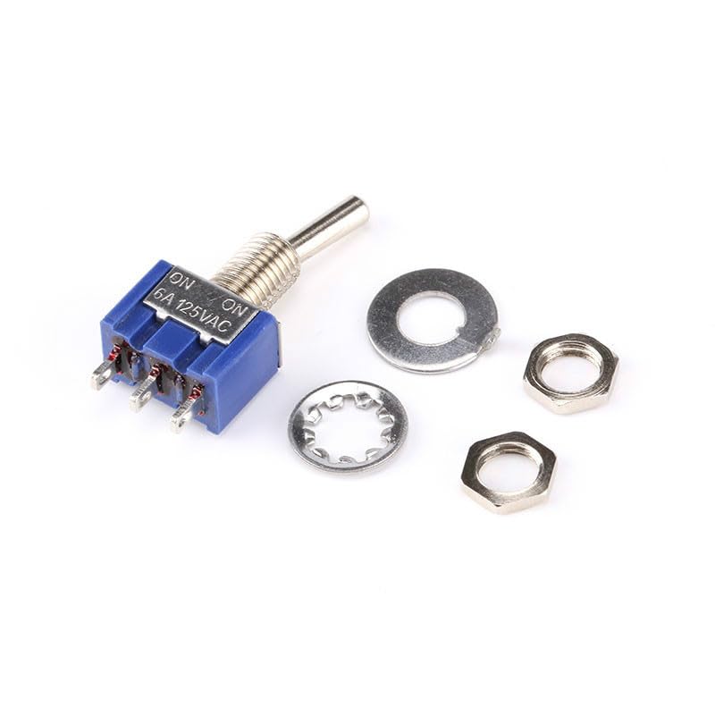 5Pcs/Lot 3-Pin Mini Toggle Switches MTS-102 SPDT Rocker Switch ON-ON AC 125V/6A