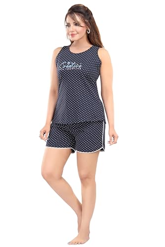 Image of ATTEMPT Women's Cotton Night Suits /Sleepwear /Sleeveless NightSuits /Nightdress /Female Nightwear