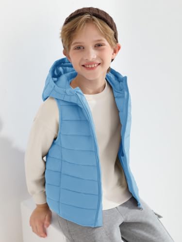 Image of Haloumoning Boys Puffer Vest Kids Sleeveless Zip Up Jackets