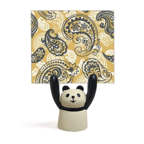 Art Memo Holder Panda en tissu kaki | Porte-photo et note de bureau cartoon