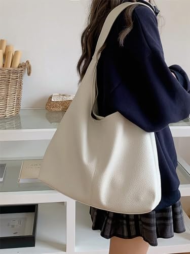 Image of Women's Tote Satchel Shoulder Top Handle Hobo Bag Set White
