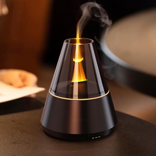 Diffusore Oli Essenziali 120ml – Umidificatore Effetto Fiamma con...