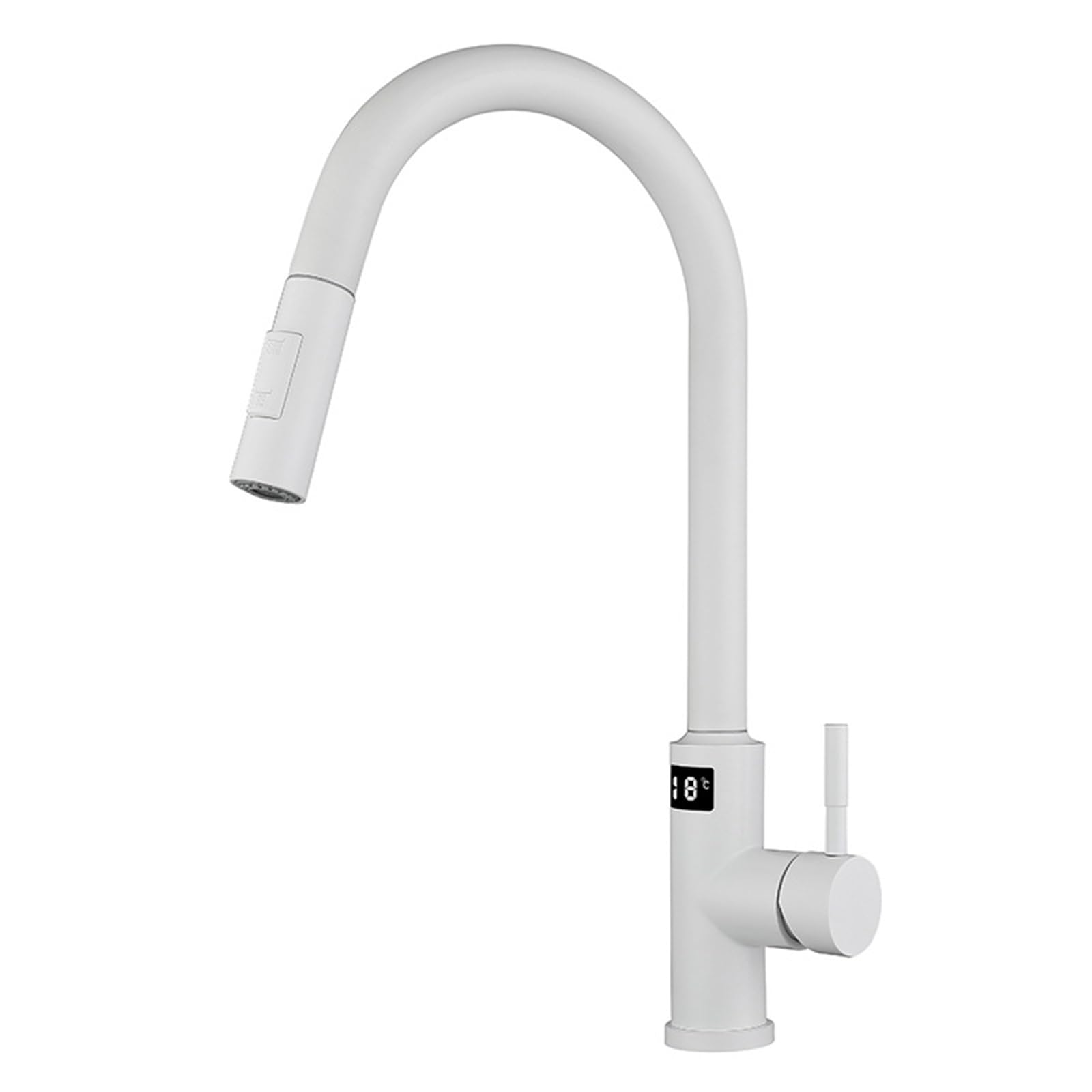 Grifo de Cocina Extraible con Sensor Blanco Digital XJTNLB