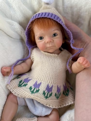 Muñeca Bebé Reborn Silicona 26 cm, cuerpo completo miniatura 1