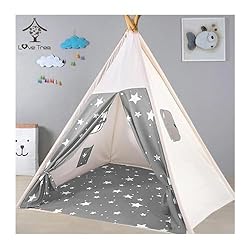 【The Best Gift for Children】 Every child hopes to have an independent space of their own to build a secret base and bring a sense of security. Trafagala kids teepee play tent is a good choice for children's birthday or Christmas gifts, and they can d...