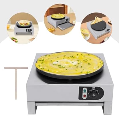 3000 W Crepesgerät, Crepes Maker Elektrisch,Crepesplatte, Crêpeseisen, Crepespfanne Pancake Maker 50-300 ℃,Für Cafés, Restaurants und Imbisswagen,40cm – Bild 8