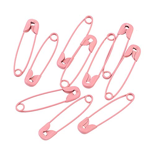 arricraft 100PCS Premium Safety Pins, Colored Safety Pins Bulk Sewing Pins for DIY Craft Making and Clothing, Knitting Stitch Marker-Hotpink