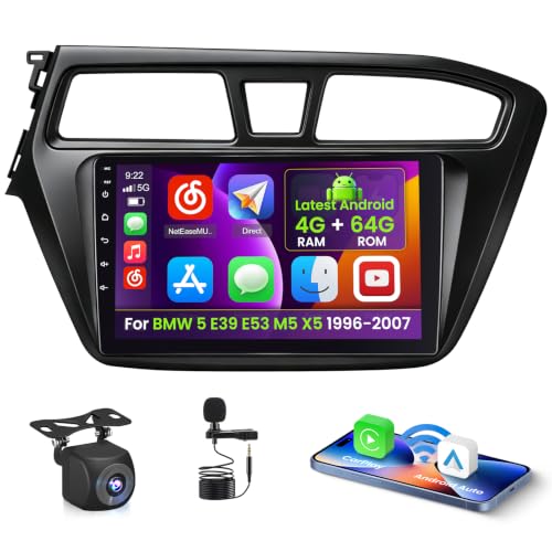 Radio pour Hyundai i20 Inefala Android 15 avec écran tactil 9 pouces et Carplay sans fil